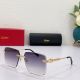 Best Discount Frameless Square Gradient Dark Grey Cartier Fashion Sunglasses—Replica Cartier Blackout Glasses 
