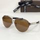  Tom Ford FT0828/14J Unisex Aviator Shape Brown Lens Silver Frame Double Bridge Cross Detail Sunglasses