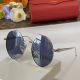 Top Sale Round Blue Lens Pasha De Cartier Sunglasses—Copy Cartier Double Bridge Design Fashion Glasses
