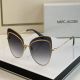  Marc Jacobs Silver Full Frame Cat Eye Grey Lenses Twisted Metal Detail Women'S High Fashion Sunglasses