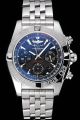 Fake Breitling Chronomat Certifie Black Dial Stick Marker Stainless Steel Auto Watch