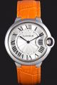 Low Cost Cartier Orange Strap Sweet Girls  Middle Ballon Bleu Watch KDT300 For Appointment