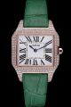 Cartier  Green Bangle  Diamond Case Wedding Watch KDT046 Couples Santos