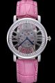  Cartier Rotonde Sweet Girls Pink Bracelet Skeleton No Date Party Watch KDT151