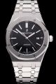 Men’s Swiss AP Royal Oak Octagonal Screwed Bezel Black Tapisserie Dial Stainless Steel Bracelet Watch 15400ST.OO.1220ST.01