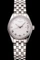 Women Patek Philippe Calatrava Diamonds Bezel Roman Marker White Dial Rep Watch