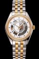  PP Calatrava Yellow Gold Diamonds Bezel Openworked Dial Arabic Scale Watch