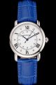 Cartier Ronde 29mm Blue Leather Strap Casual Watch Copy KDT096 Diamond Index