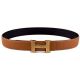 Best Price Hermes Yellow Gold H Logo Anchor Snap On Buckle Earth Yellow Ladies Leather Belt 