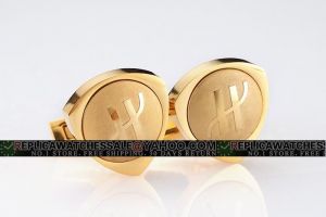 Hublot Yellow Gold Triangle Cufflinks Celebrity Style 2017 Top Fashion Trends CL023