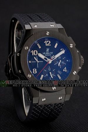 Swiss Hublot Big Bang Carbon Checker Motif Dial Black Automatic Watch Replica in USA On Sale HU037