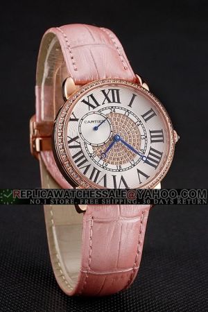  Cartier Sweet Girls Pink Bracelet All Diamonds No Date Party Watch KDT089