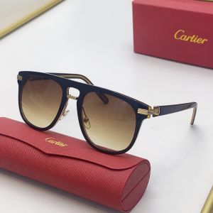Discounted Rectangular Dark Grey Lens Black Frame PremièRe De Cartier Sunglasses—Replica Cartier Trendy Men'S Accessories 