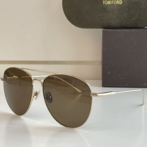 Low Price Rose Gold Double Bridge Frame Pilot Brown Lens Tom Ford Glasses—Faux Tom Ford New Sunglasses