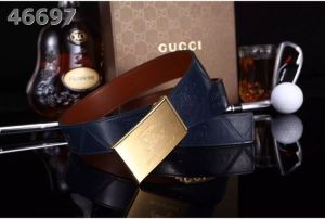 Burberry High Quality Gold & Silver Logo Pattern Clamp Buckle Reversible Leather Belt For Mens 