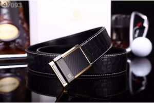 Givenchy Two-tone Plaque Pin Buckle White Stitches Croco Embossed Leather Reversible Business Belt For Mens