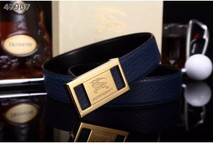 Burberry High End Shark Veins Cowhide Mens Belt With Popular Plaque Logo Pin Buckle Multicolor 