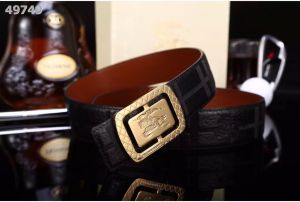 Low Price Burberry Black Leather Check Strap Gold/Silver Logo Pin Buckle Fashion Clone Mens Belt
