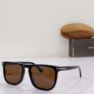 Good Review Black Frame Gray Rectangular Lens Gold T Detail Tom Ford Gerard Eyewear— Tom Ford Fashion Men's Sunglasses