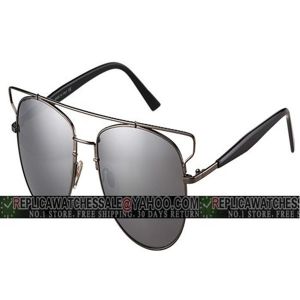 Christian Dior Technologic 84J0T Silver Tone Grey Mirrorred Sunglasses Dupe CD015