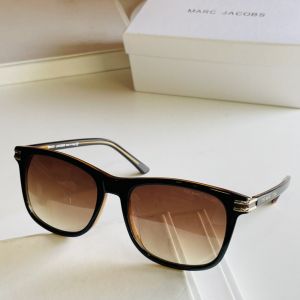  Marc Jacobs Unisex Grey Clear Frame Blue Lens Gold Hinged Detail Stylish Unique Sunglasses Premium