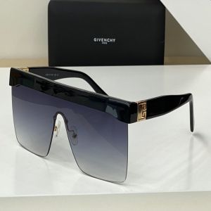 Faux Givenchy Grey One Piece Lens Semi-Rimless Tortoiseshell Frame Double G Logo Hinged Premium Sunglasses Discounted