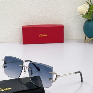Best Site Square Shape Frameless Gradient Pink Lens Diamond Hinge C De Cartier Sunglasses—Replica Cartier Fashion Ladies Accessory  
