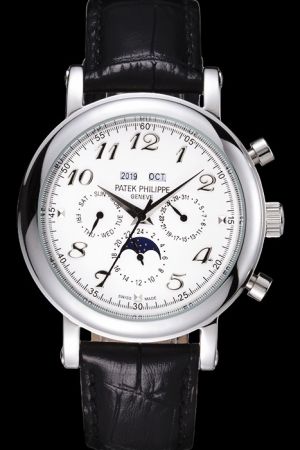 Patek Philippe Grand Complications Moonphase Handwritten Arabic Scale Day Date Watch 5004G