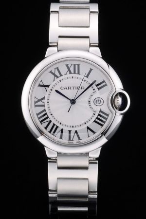 Swiss Cartier Ballon Bleu W6920046 Gents Medium Size Silver S/Steel Date Watch SKDT292 For Interview 