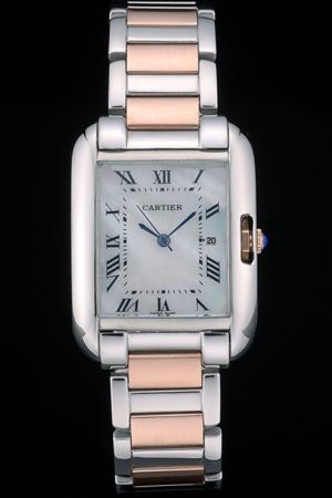 Low Price Cartier 2-Tone Bracelet Sweet Girls  30mm Watch KDT193 For Appointment