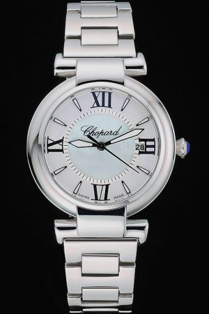 Chopard Imperiale 388531-3001L Stainless Steel Bracelet White And Blue Dial Watch for Men CP001