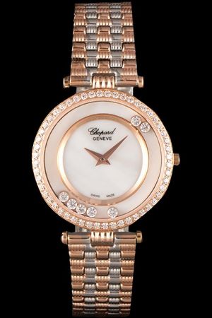 Chopard Happy Diamonds Icons 209411-5001 Two Tone Bracelet Luxury  Watch for Women CP002