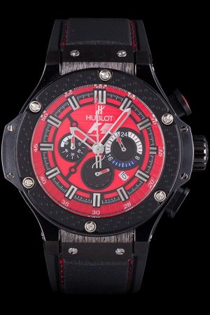 Hublot King Power Formula One Edition Red Big Face Black Watch Replica For Man On Sale In US HU043