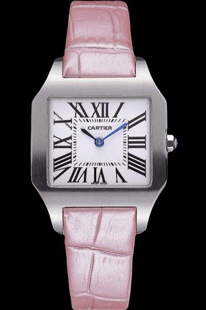 Cartier Pink Strap Sweet Girls W20126X8 Fake Watch KDT024 For Wedding 