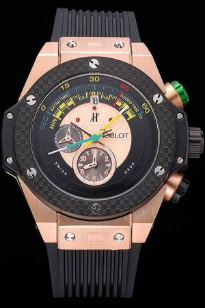 Hublot 412.OQ.1128.RX Big Bang Unico FIFA 2014 Chronograph Date Gold Case Black Men's Watch HU064