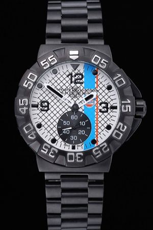 TAG Heuer Formula 1 White Latticed Dial With Blue Stripe Ion-plated Case Watch WAH1013.BA0860