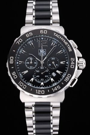 TAG Heuer Formula 1 Black Dial Silver Scale Ion-plated Bezel Two-tone Bracelet Watch CAZ1110.BA0877