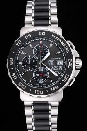 Copy TAG Heuer Formula 1 Black Dial Ion-plated Bezel Two-tone Bracelet Quartz Watch