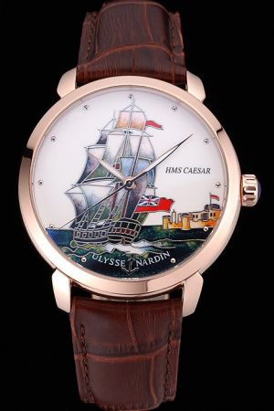 Ulysse Nardin Classico 8156-111-2/Caesar White Dial HMS Caesar Limited Edition Watch YD002