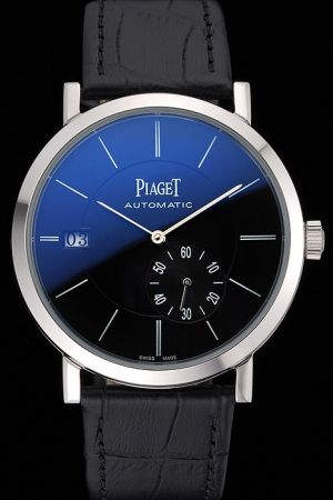 Piaget Altiplano Silver Case Black Dial Stick Marker/Pointers One Second Sub-dial Auto Men’s Date Watch G0A37126