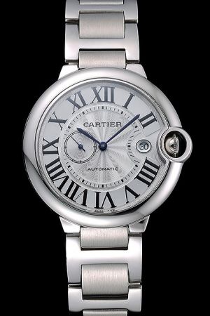Swiss Made Cartier White Gold 42mm Ballon Bleu Watch Replica SKDT344 S/Steel Wristband