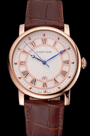 Cartier Rotonde W1550251 Date Rose gold Appointment Watch  KDT130 Quartz Movement