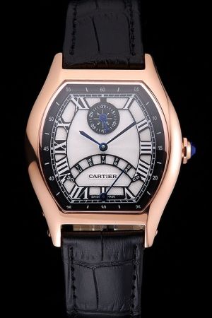 Cartier Tortue W1580045 NO Date Rose gold Appointment Watch Fake KDT166 Quartz Movement