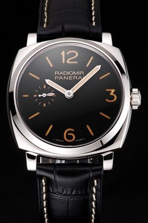 Swiss Panerai Radiomir 1940 PAM00512 Black Dial & Leather Strap Stainless Steel Case Watch  PN049