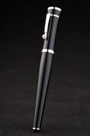 MontBlanc Black Ballpoint Pen Pearl Decoration Clip Luxurious Rare Collectibles Premium Metal PE079