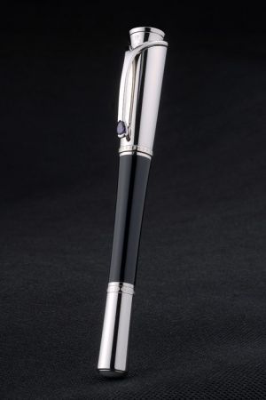 MontBlanc Luxury Black And Silver Pen With Black Drop-shaped Rhinestone On Sale Low Price PE095