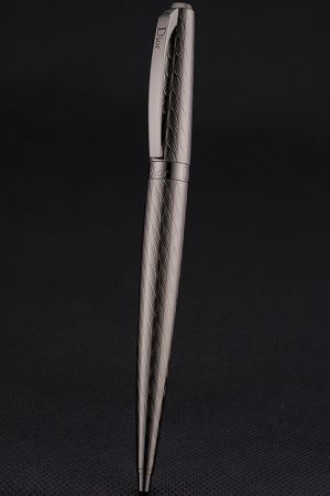 Christian Dior Wave Embossed Pattern Silver Grey Ball point Pen 2017 New Celebrity Style PE045
