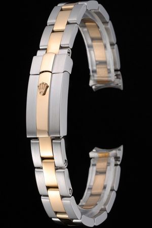 Rolex Plated Rose Gold and Stainless Steel Link Bracelet  622489