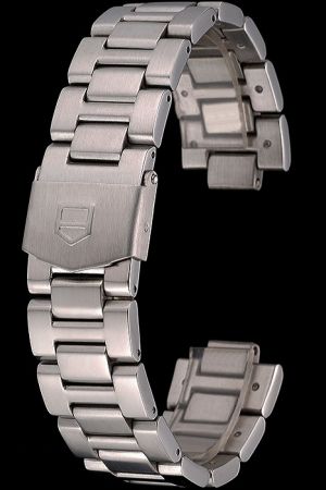 Tag Heuer Brushed Stainless Steel Link Classic Bracelet with Fold-over Clasp 
