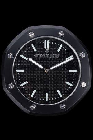 Audemars Piguet Royal Oak Octagonal Wall Clock Black Luminous Silent Sweep Black Steel Table Clock for Sale WC007